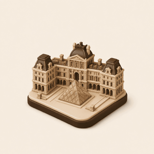 the Louvre landmark icon