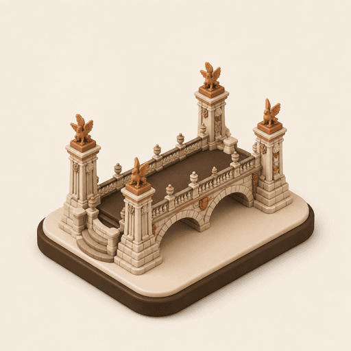 the Pont Alexandre III landmark icon