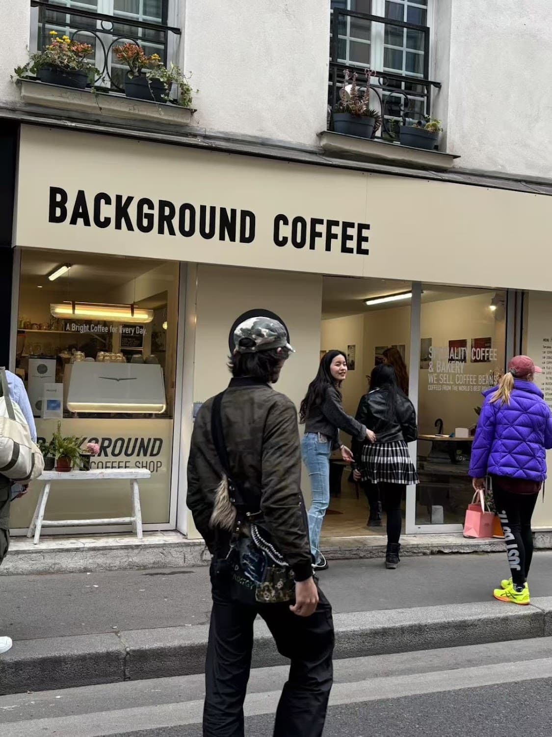 Background coffee, specialty coffee shop in Paris