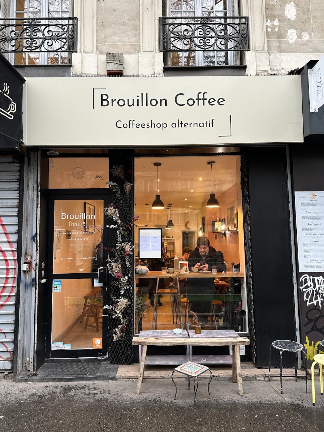 Brouillon, specialty coffee shop in Paris